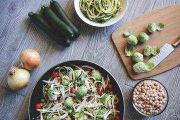 Brussels Sprouts Vegetable Stir Fry