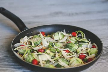 Brussels Sprouts Vegetable Stir Fry