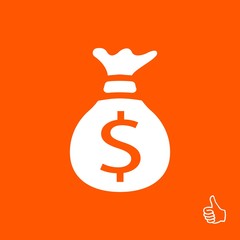 Money bag icon stock vector illustration