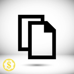 copy icon stock vector illustration flat design