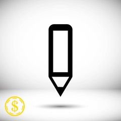 pencil icon stock vector illustration flat design