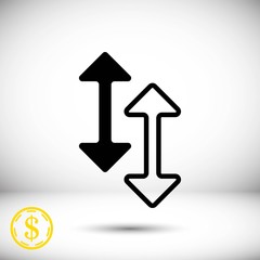 arrow icon stock vector illustration flat design