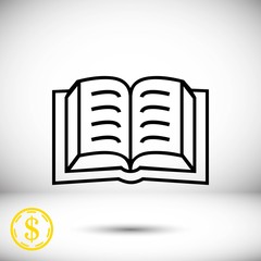 book icon stock vector illustration flat design