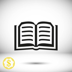 book icon stock vector illustration flat design
