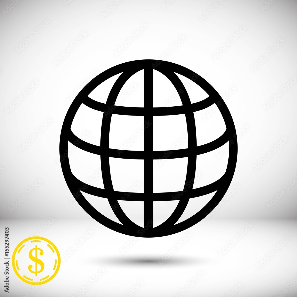 Wall mural web icon stock vector illustration flat design