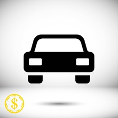 car icon stock vector illustration flat design
