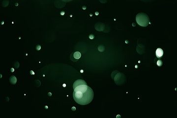 Bokeh background dark green