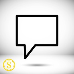 Naklejka premium Speech Bubbles Icon. Chat pictogram icon stock vector illustration