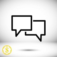 Speech Bubbles Icon. Chat pictogram icon stock vector illustration