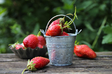 Fresh, ripe strawberry. Sweet, summer berries