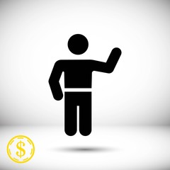 man icon stock vector illustration flat design