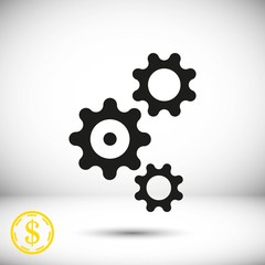 gear icon stock vector illustration flat design