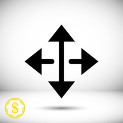 arrow icon stock vector illustration flat design