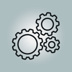 Icon of gears.The development and management of business processes.