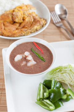 Thai chili sauce mix with shrimp paste