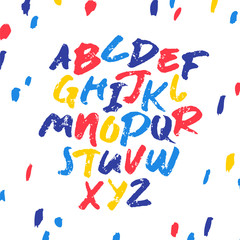 Hand drawn vector letters