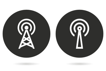 Communication tower - vector icon.