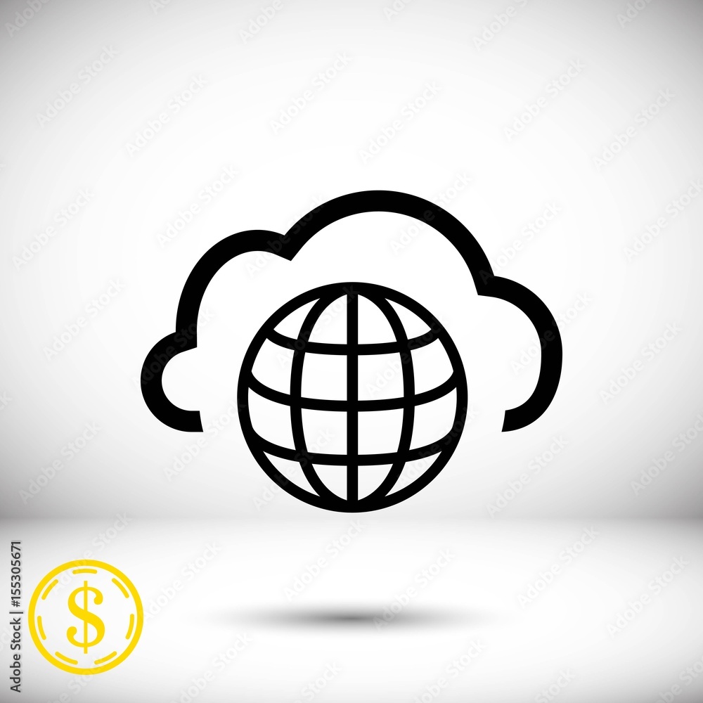 Wall mural web icon stock vector illustration flat design