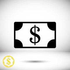 dollar money icon stock vector illustration flat design