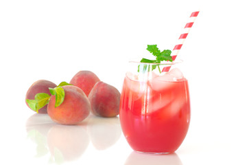 Freshly squeezed peach juice.