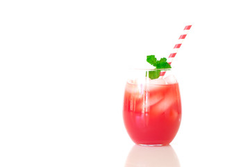 Freshly squeezed peach juice.