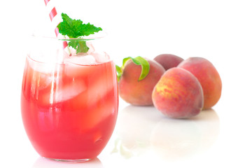 Freshly squeezed peach juice.