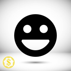 Smile icon stock vector illustration flat design
