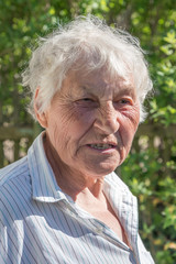 Senior woman in her garden.