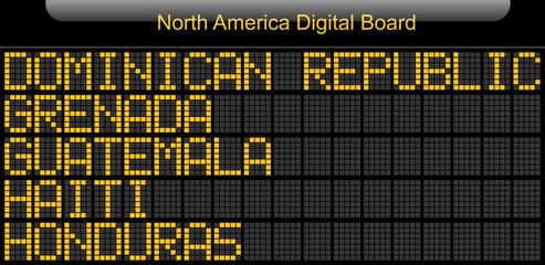 North America Country Digital Board Information