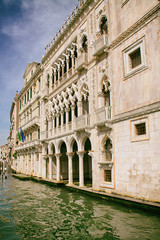 Fototapeta na wymiar Venice, Ca d'oro (golden house) palace built in XV century, view from Grand Canal,