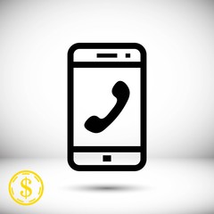 phone icon stock vector illustration flat design
