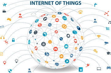 Internet of things concept and Cloud computing technology Smart Home Technology Internet networking concept. Internet of things cloud with apps.Cloud computing technology device.Cloud Apps