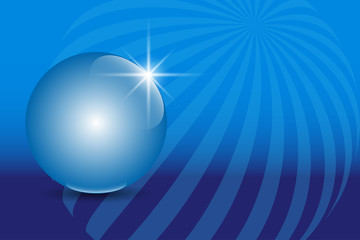 Blue 3D globe sphere on an abstract technology blue background