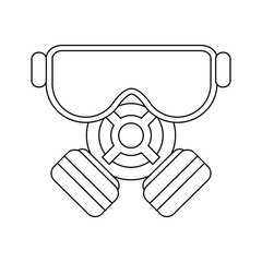 gas mask icon image vector illustration design  single black line