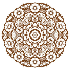 Round brown mandala.