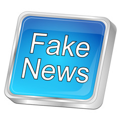 Fake News button - 3D illustration