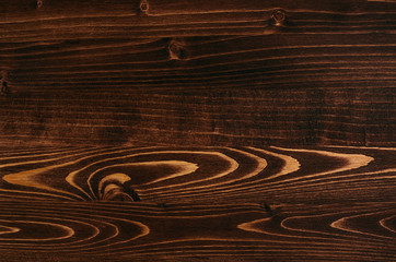 Warm brown vintage wood texture. Top view, wooden board.