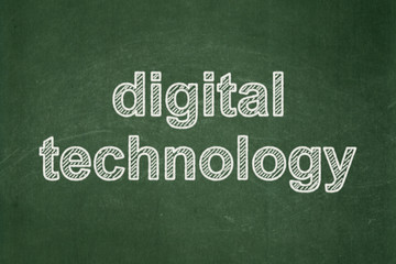 Obraz premium Data concept: Digital Technology on chalkboard background