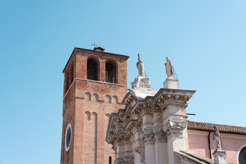 Fototapeta na wymiar Religiousness in the Venetian lagoon. Chioggia