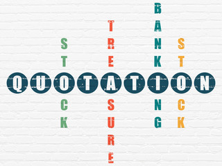 Currency concept: Quotation in Crossword Puzzle