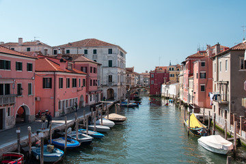 Fleet of boats and fishing boats of Chioggia