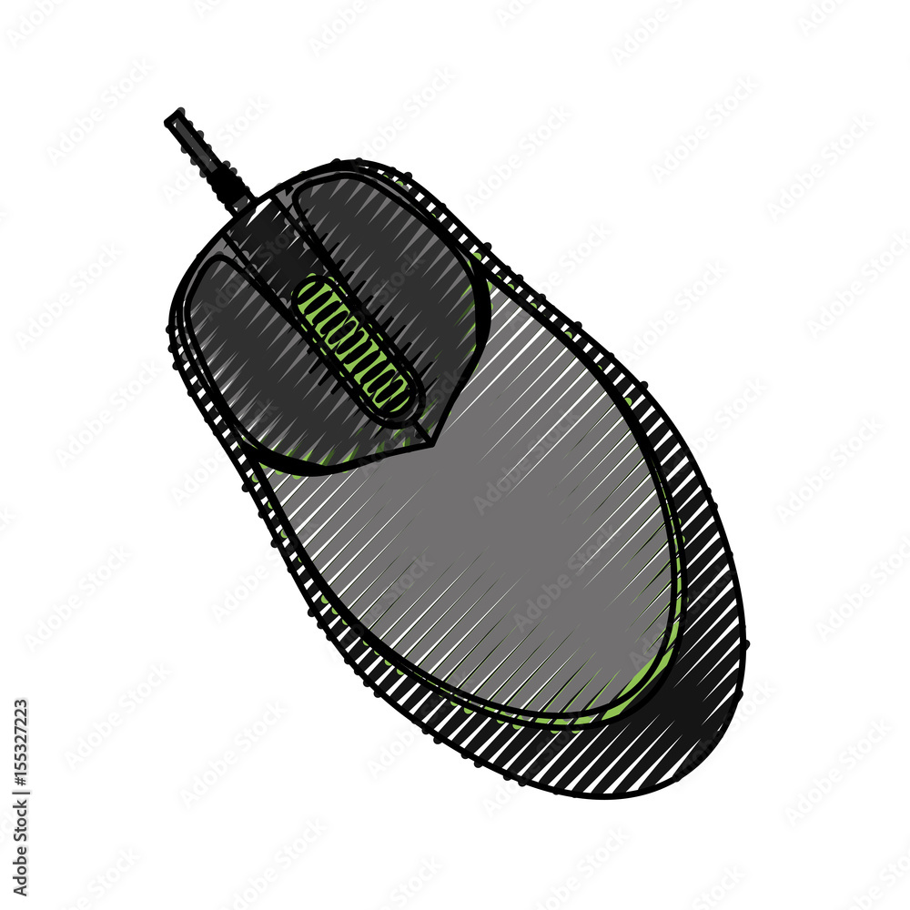 Poster mouse computer device icon vector illustration graphic design