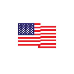Usa flag. United states of america concept. Flag on wind