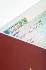 Obraz premium Schengen visa for travel