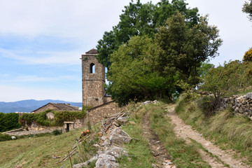 Fototapeta na wymiar Real Monasterio de San Victorian Los Molinos,Huesca, Aragon, Spain