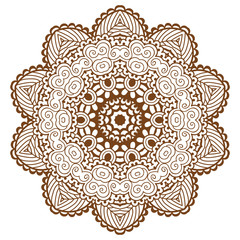 Round brown mandala.
