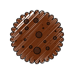 cookie snack sweet icon vector illustration graphic design