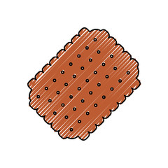 cookie snack sweet icon vector illustration graphic design