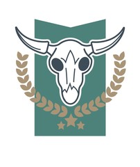 Cow skull emblem