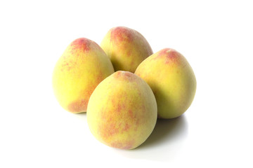 Freshly peach on white background